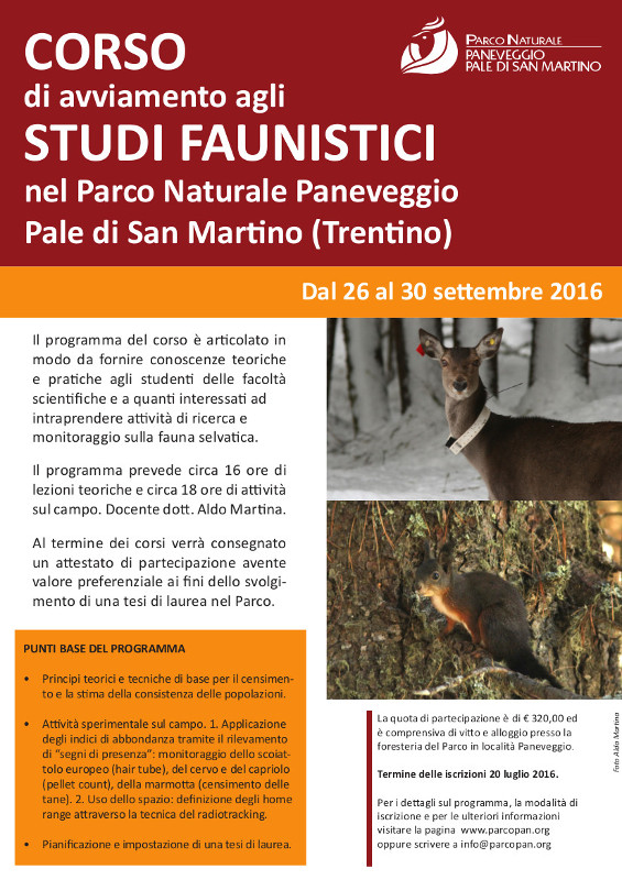 La locandina del corso