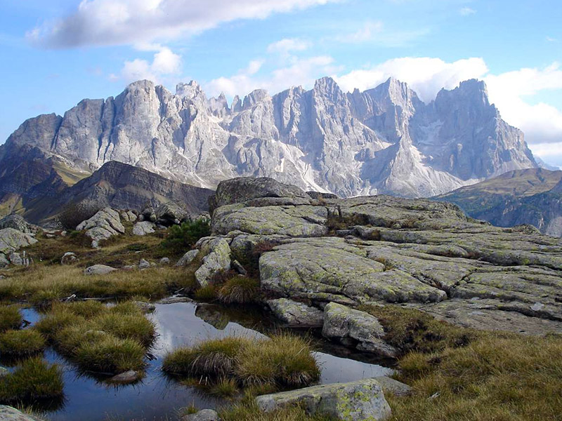 Le Pale di San Martino viste dal Lagorai