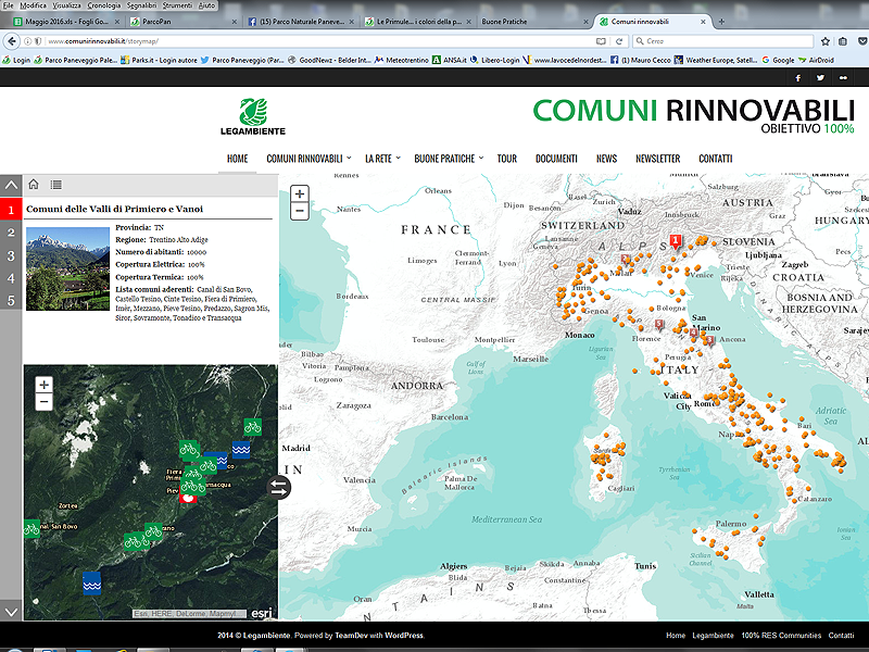 Mappa dei "Comuni rinnovabili"