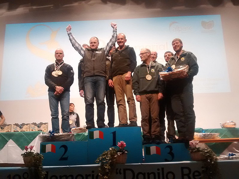 Premiazione, al secondo posto sul podio il Presidente del Parco Giacobbe Zortea